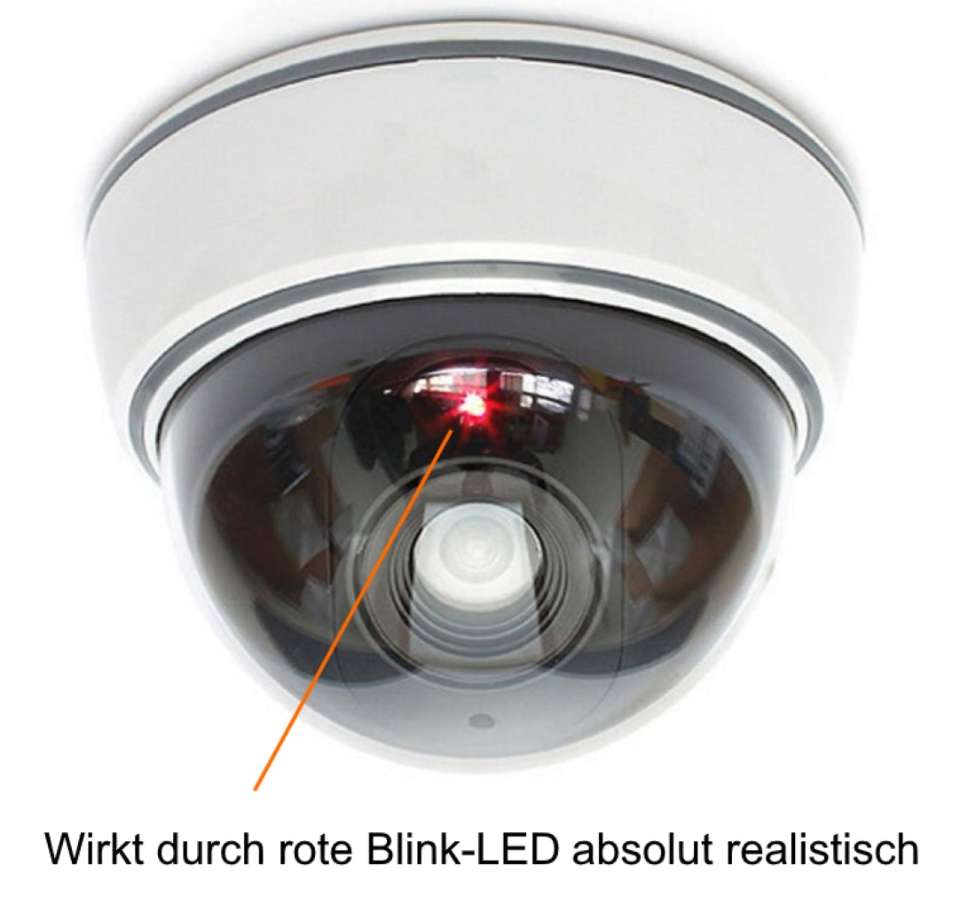 Überwachungskamera Attrappe Sehr realistisch mit Blink-LED. – O&W Security