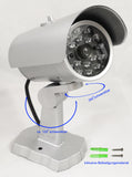 Dummy Kamera, Überwachungskamera als Attrappe mit blinkender LED, Bewegungssensor in wettergeschütztem Gehäuse