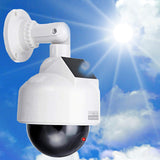 Hochwertige Solar Speed-Dome-Kamera-Attrappe mit Objektiv, Blink-LED, Befestigungsmaterial
