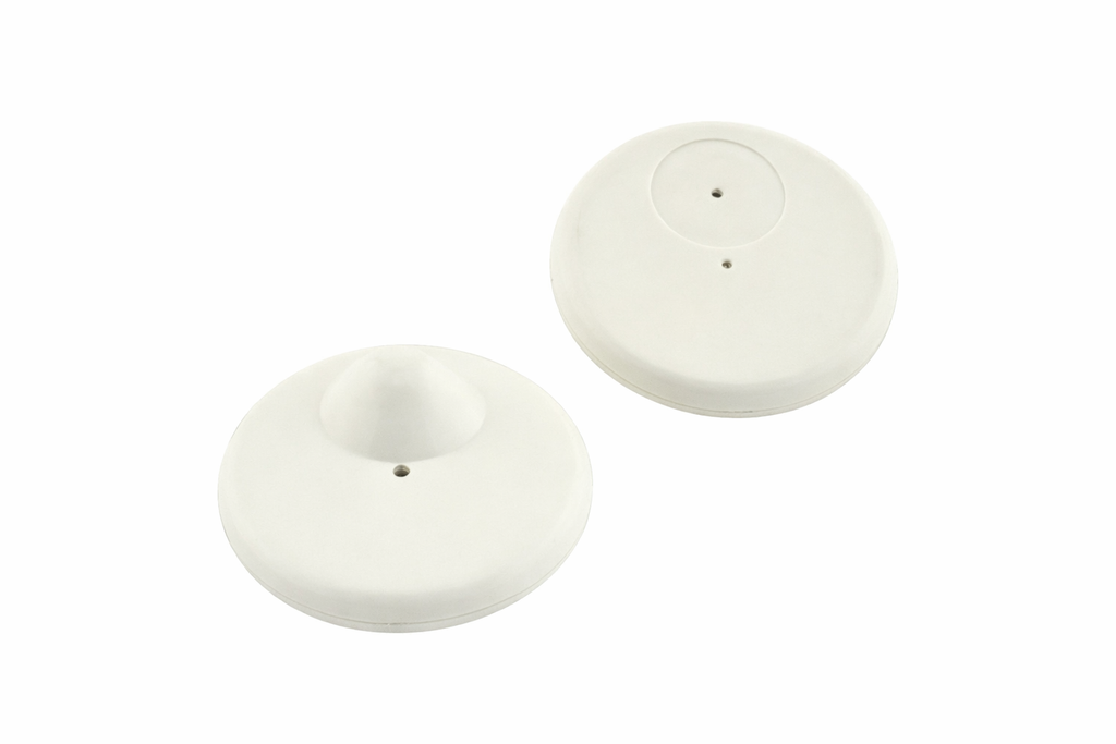 R50 Light beige RF Warensicherung Hard Tag Rund – Ø 50 mm Textilsicherung 8,2 MHz