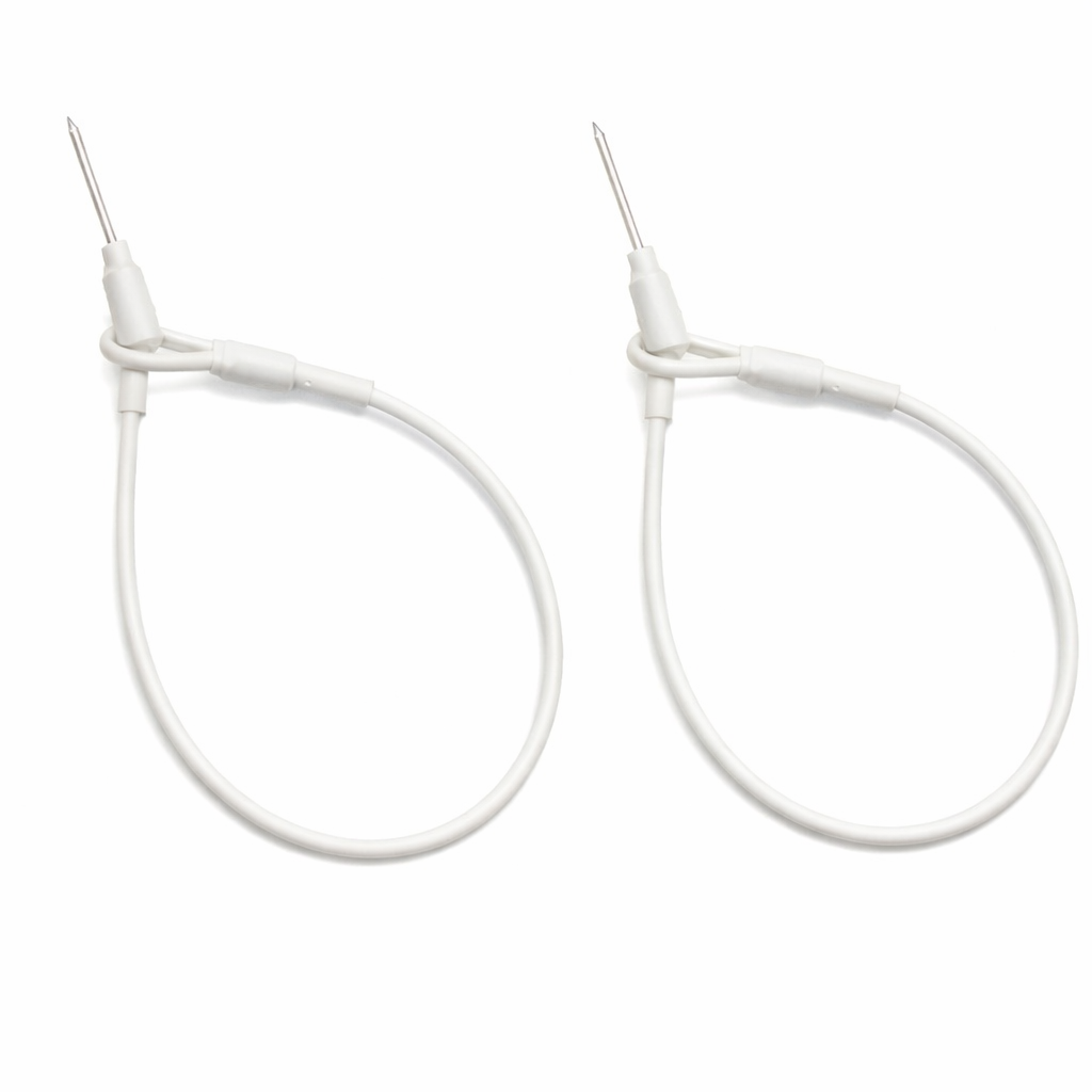 100 Warensicherung Stahlschlaufe „Elegance“ Schwarz/Weiss 18 cm Sicherheitskabel für Hartetiketten
