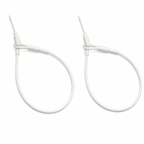 100 Warensicherung Stahlschlaufe „Elegance“ Schwarz/Weiss 18 cm Sicherheitskabel für Hartetiketten