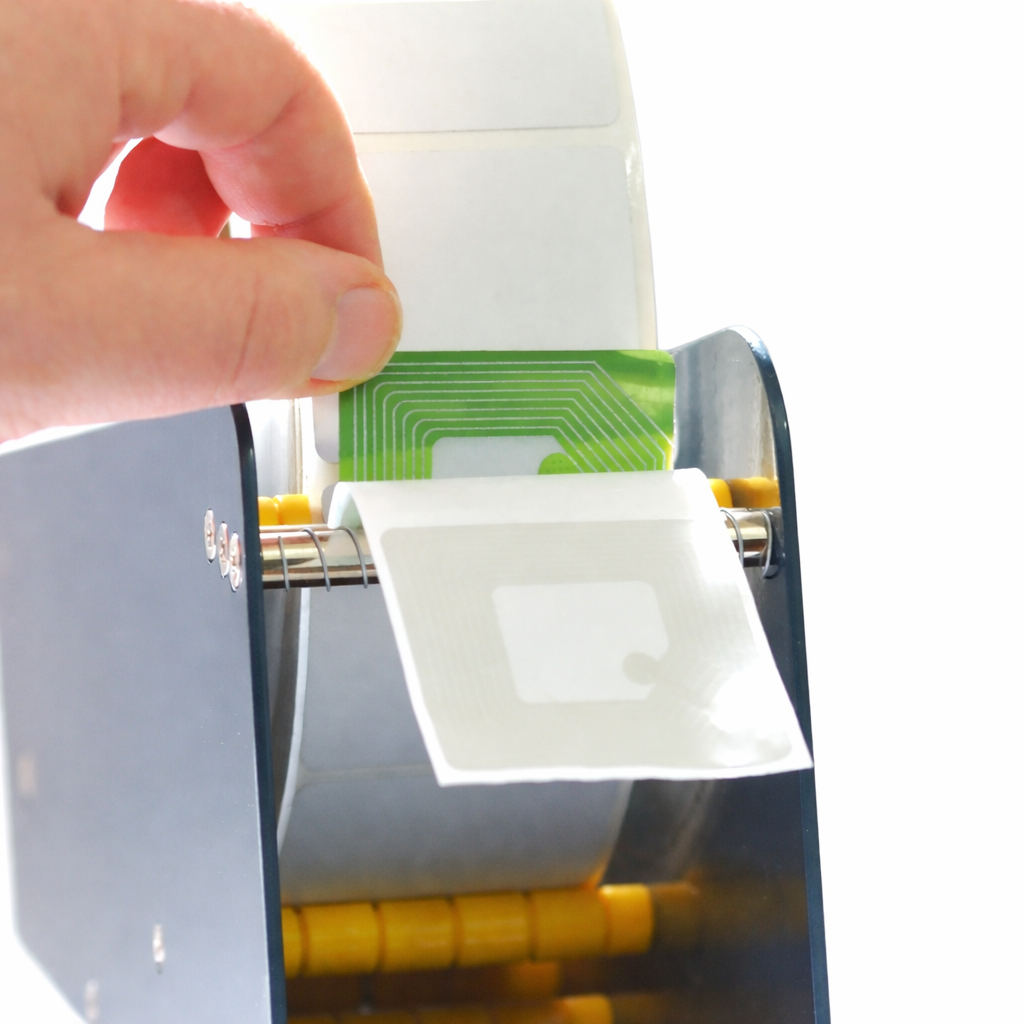 Klebeetiketten-Spender, Tisch-Abroller für Klebeetiketten