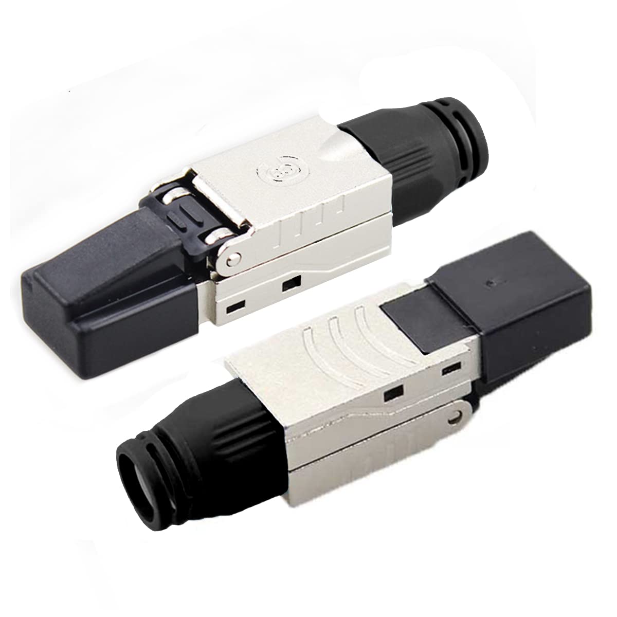 Netzwerkstecker CAT8 RJ45 Werkzeuglos abgeschirmt 40 Gbit pro Sek für Verlegekabel