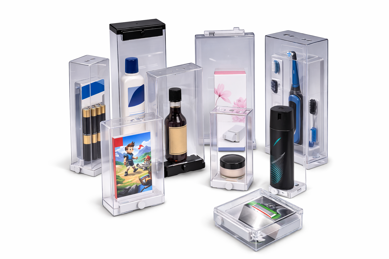 Safer Case Warensicherungsbox – RF 8.2 MHz / AM 58 kHz – Diebstahlsicherung für Rasierklingen, Batterien & Kosmetik