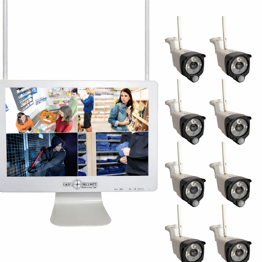 Videoüberwachung Set WiFi mit Monitor, 8 3 MP Kameras inkl  Montage & Leasing