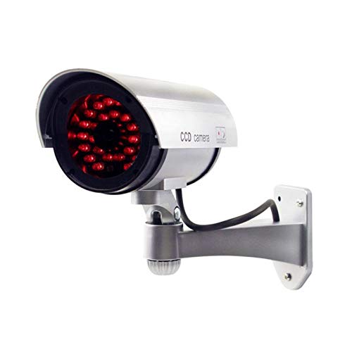 Professionell aussehende Überwachunskamera-Attrappe mit Objektiv und IR-LED's