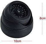 2x Dome-Kamera-Attrappen mit IR Strahler mit Objektiv und Blinkled
