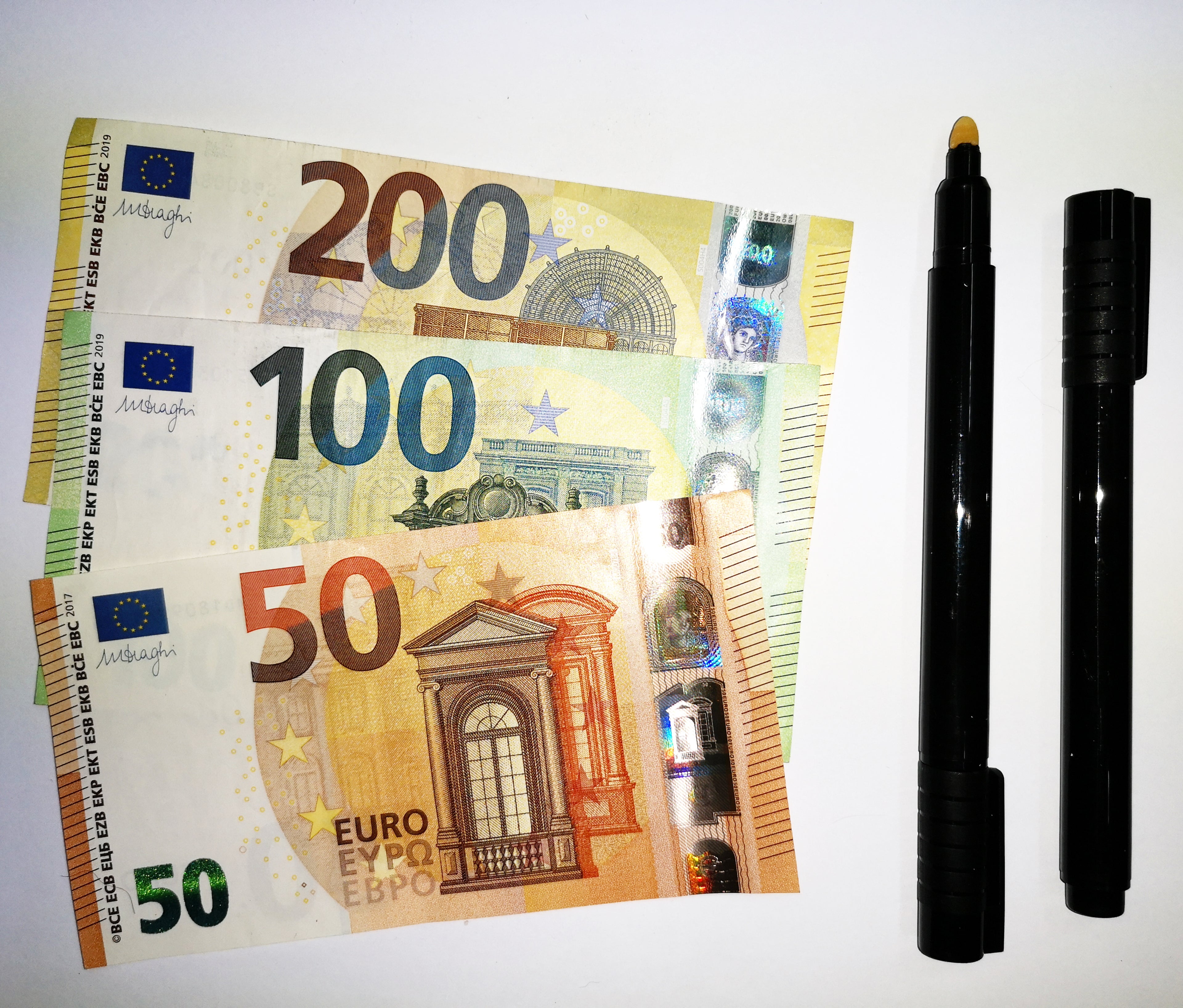 10 Stück Geldscheinprüfer / Falschgeldtester – Geldscheinprüfstift zur schnellen Echtheitsprüfung von Banknoten