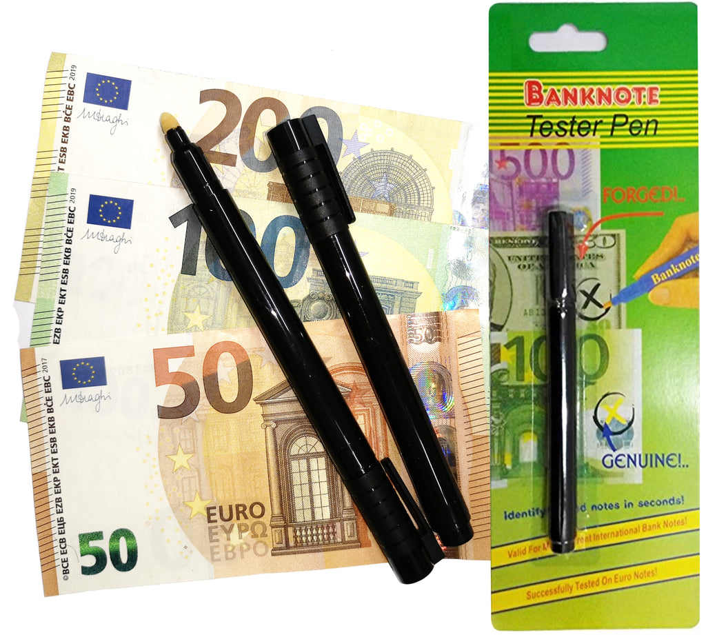 10 Stück Geldscheinprüfer / Falschgeldtester – Geldscheinprüfstift zur schnellen Echtheitsprüfung von Banknoten