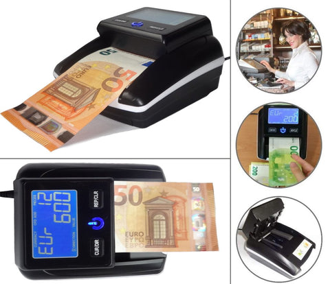 Geldscheinprüfer, Banknotentester mit Zählfunktion für EURO Banknoten