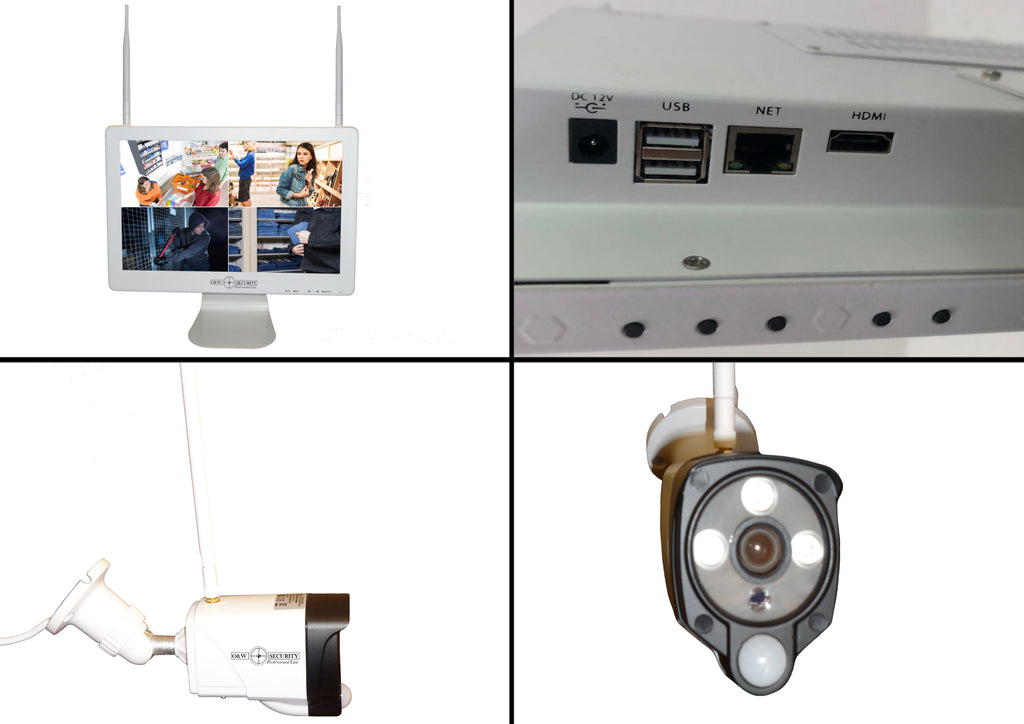 Videoüberwachung Set WiFi mit Monitor, 4 Kameras inkl  Montage & Leasing