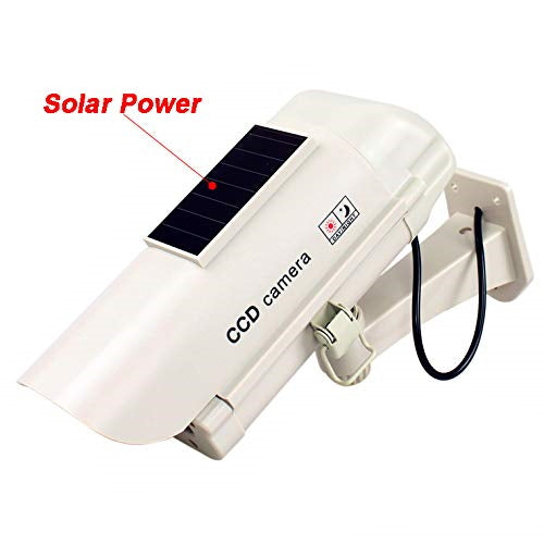 Große Solar-Überwachungskamera-Dummy Outdoor mit Objektiv und LED