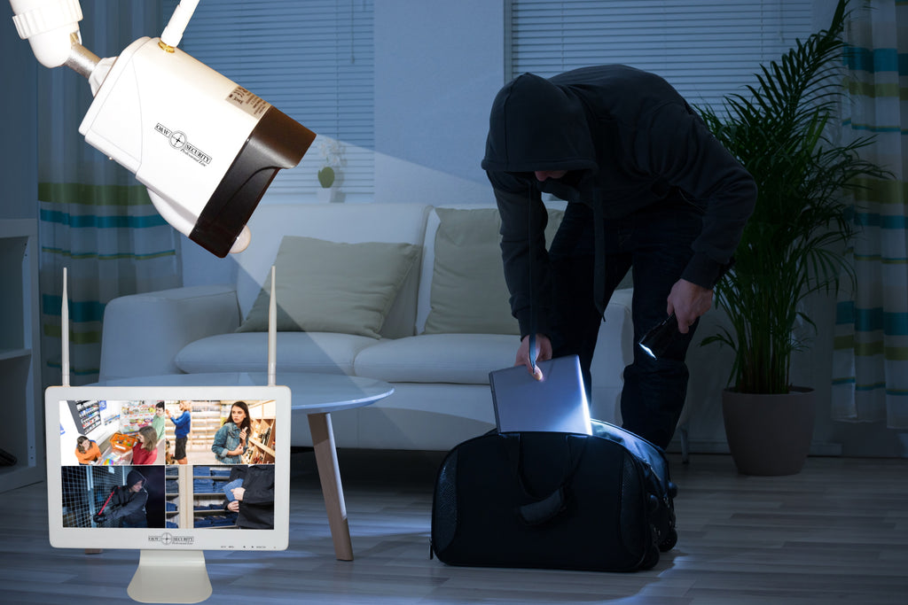Videoüberwachung Set WiFi mit Monitor, 4 Kameras inkl  Montage & Leasing