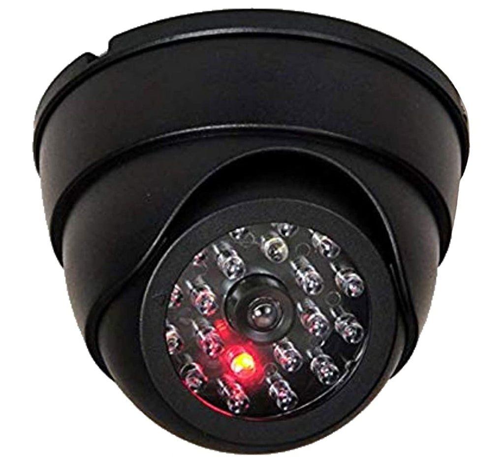 Dome Kamera Attrappe mit IR-Strahler, Objektiv & Blink-LED – Abschreckung