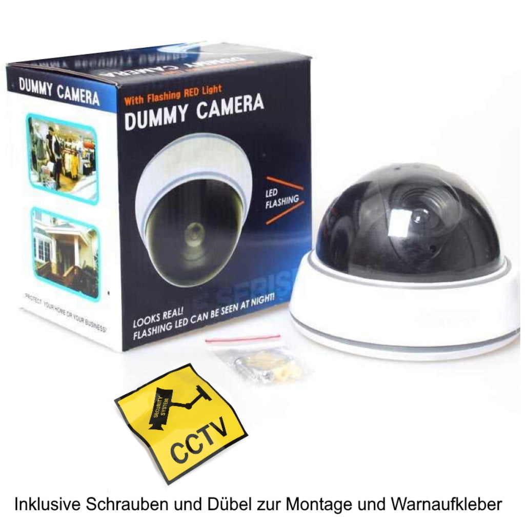 Überwachungskamera Attrappe Sehr realistisch mit Blink-LED.