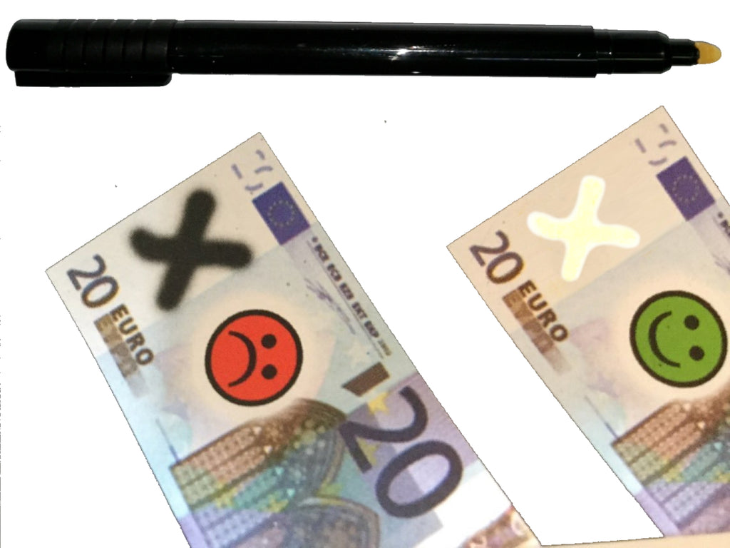 10 Stück Geldscheinprüfer / Falschgeldtester – Geldscheinprüfstift zur schnellen Echtheitsprüfung von Banknoten