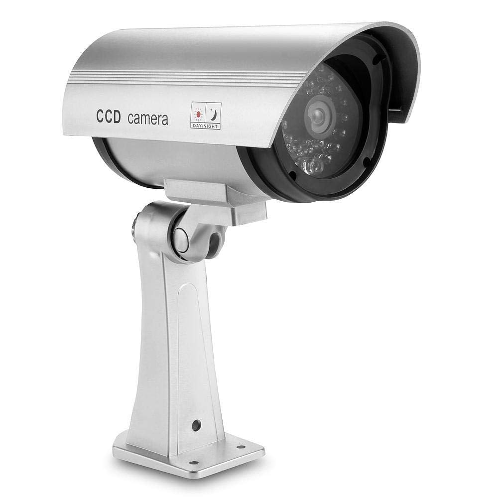 Professionell aussehende Überwachunskamera-Attrappe mit Objektiv und IR-LED's
