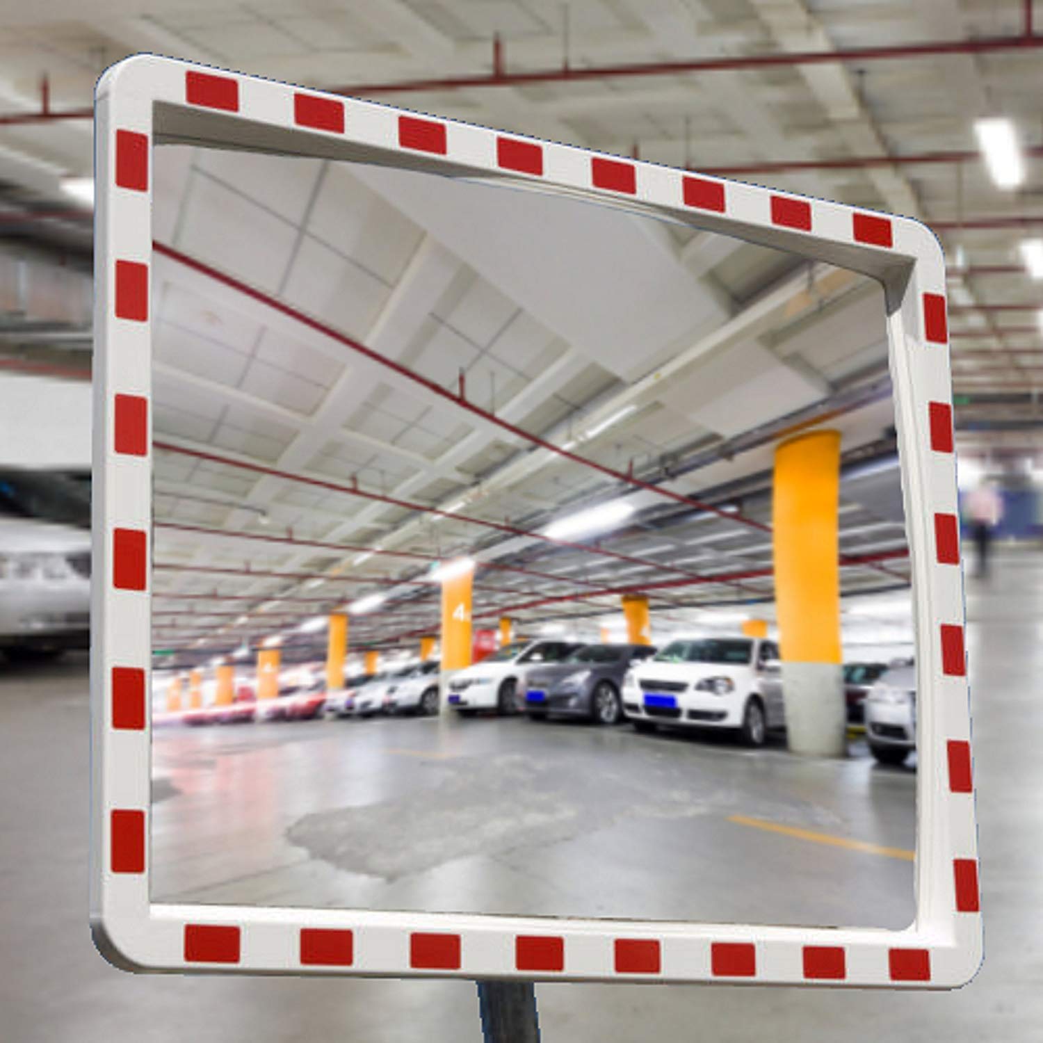 Verkehrsspiegel Sicherheitsspiegel 40x60 cm mit Reflektoren