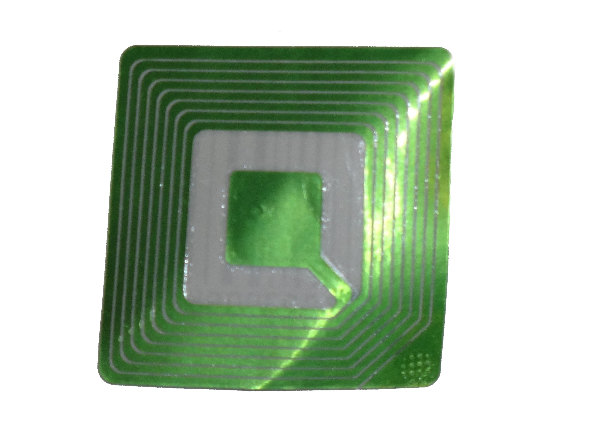 2000 Sicherungsetiketten RF  8.2 MHz 5 x 5 cm, weiß, deaktivierbar.