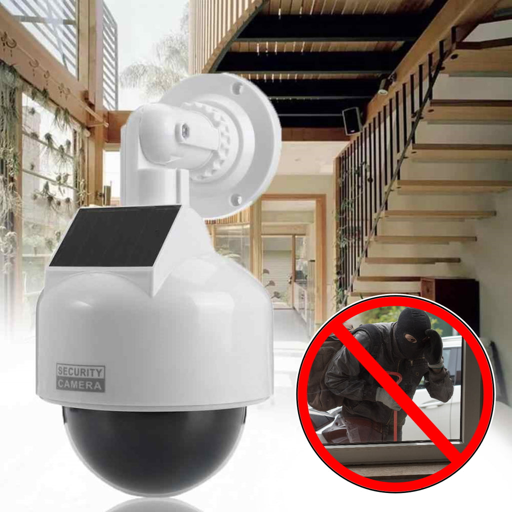 Solar Speed-Dome-Kamera-Attrappe, Blink-LED