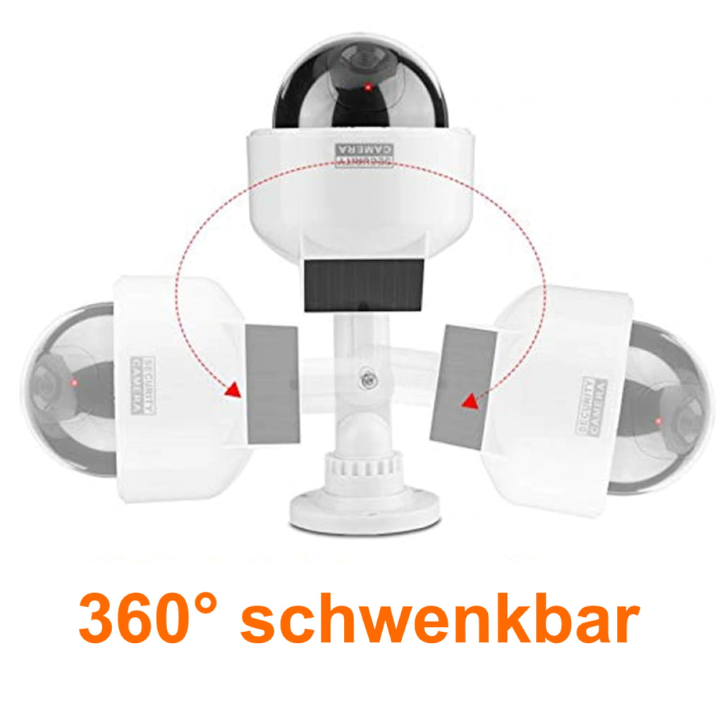 Solar Speed-Dome-Kamera-Attrappe, Blink-LED