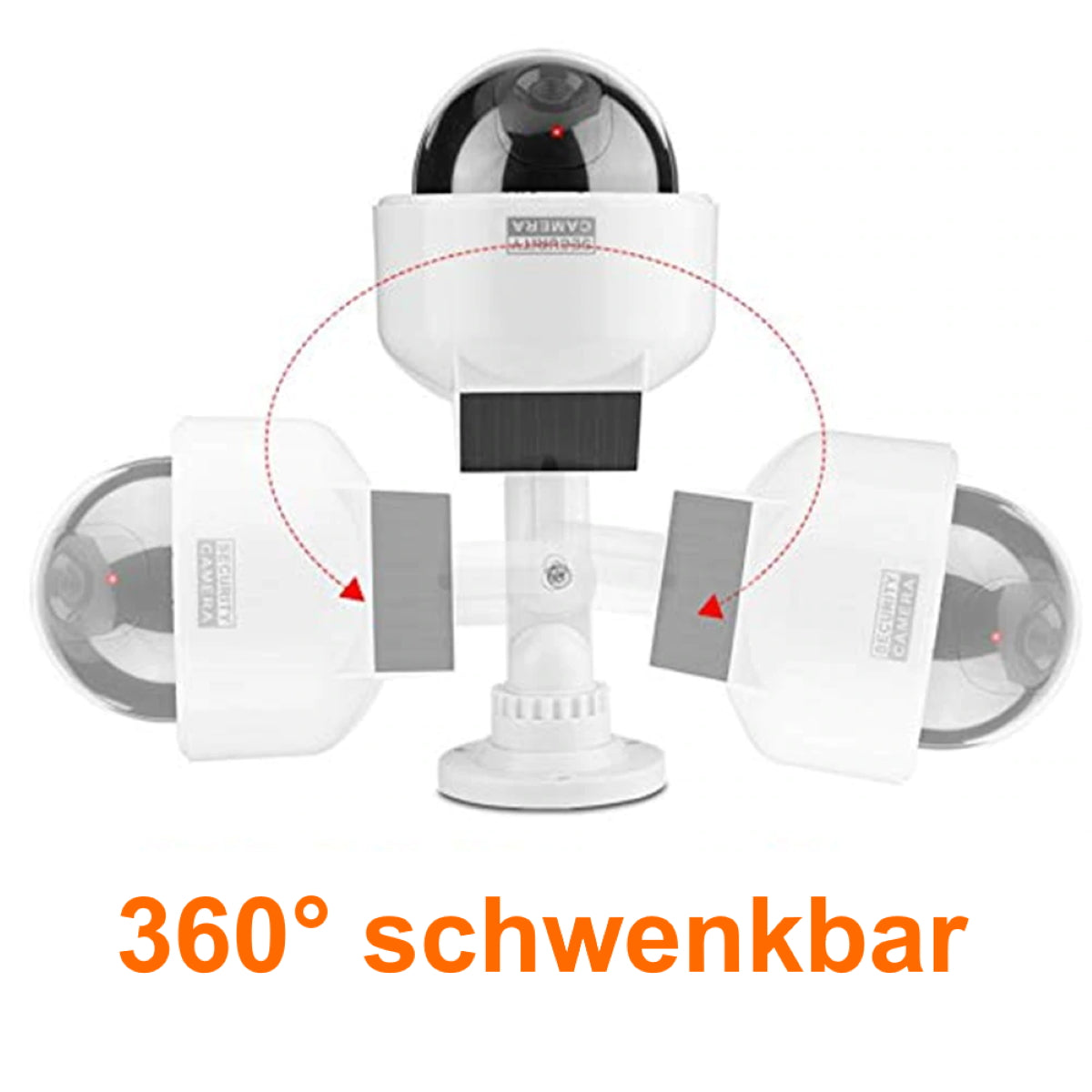 Solar Speed-Dome-Kamera-Attrappe, Blink-LED
