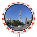 Runder Profi - Verkehrsspiegel mit Reflektoren Außendurchmesser 90cm
