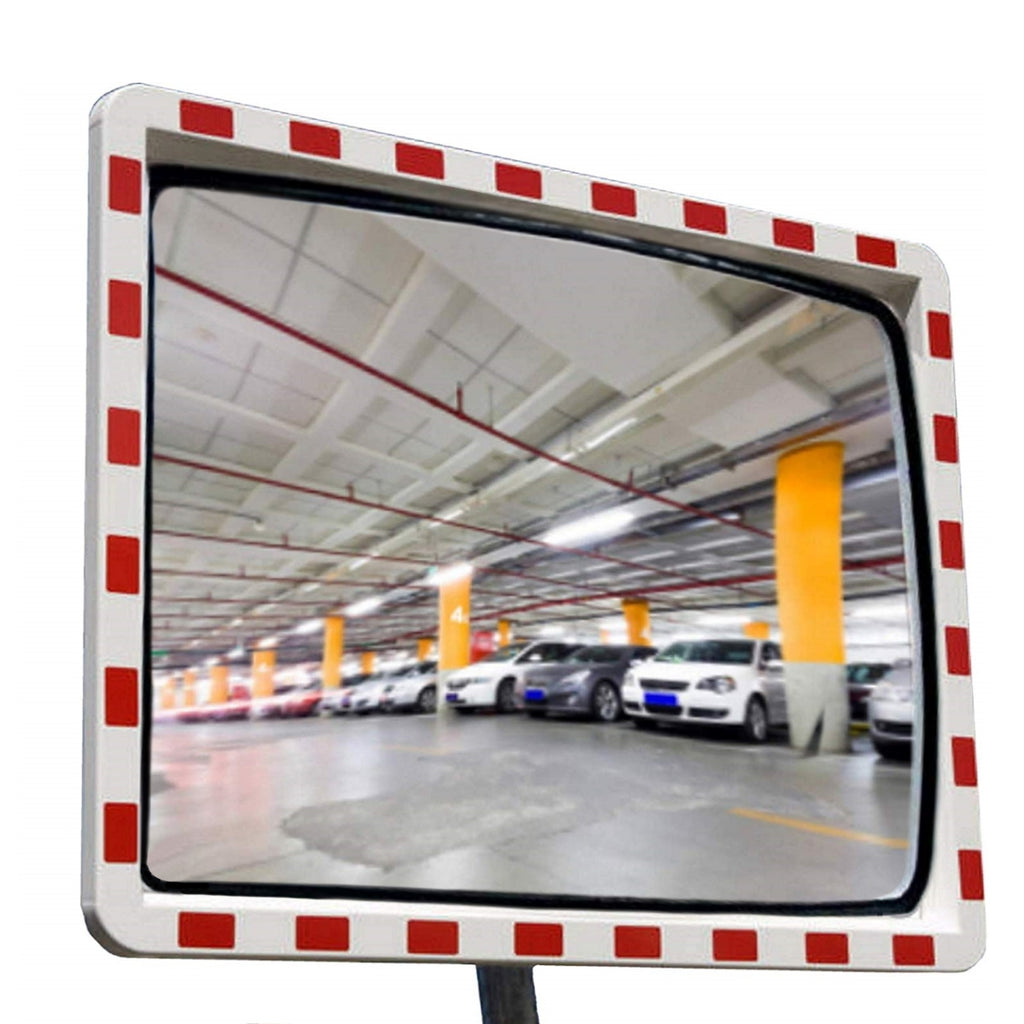 Verkehrsspiegel Sicherheitsspiegel 60x80 cm mit Reflektoren