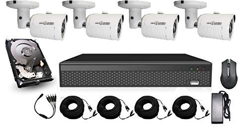 komplette Videoüberwachungsanlage mit 4 Kameras 2 TB Monatge