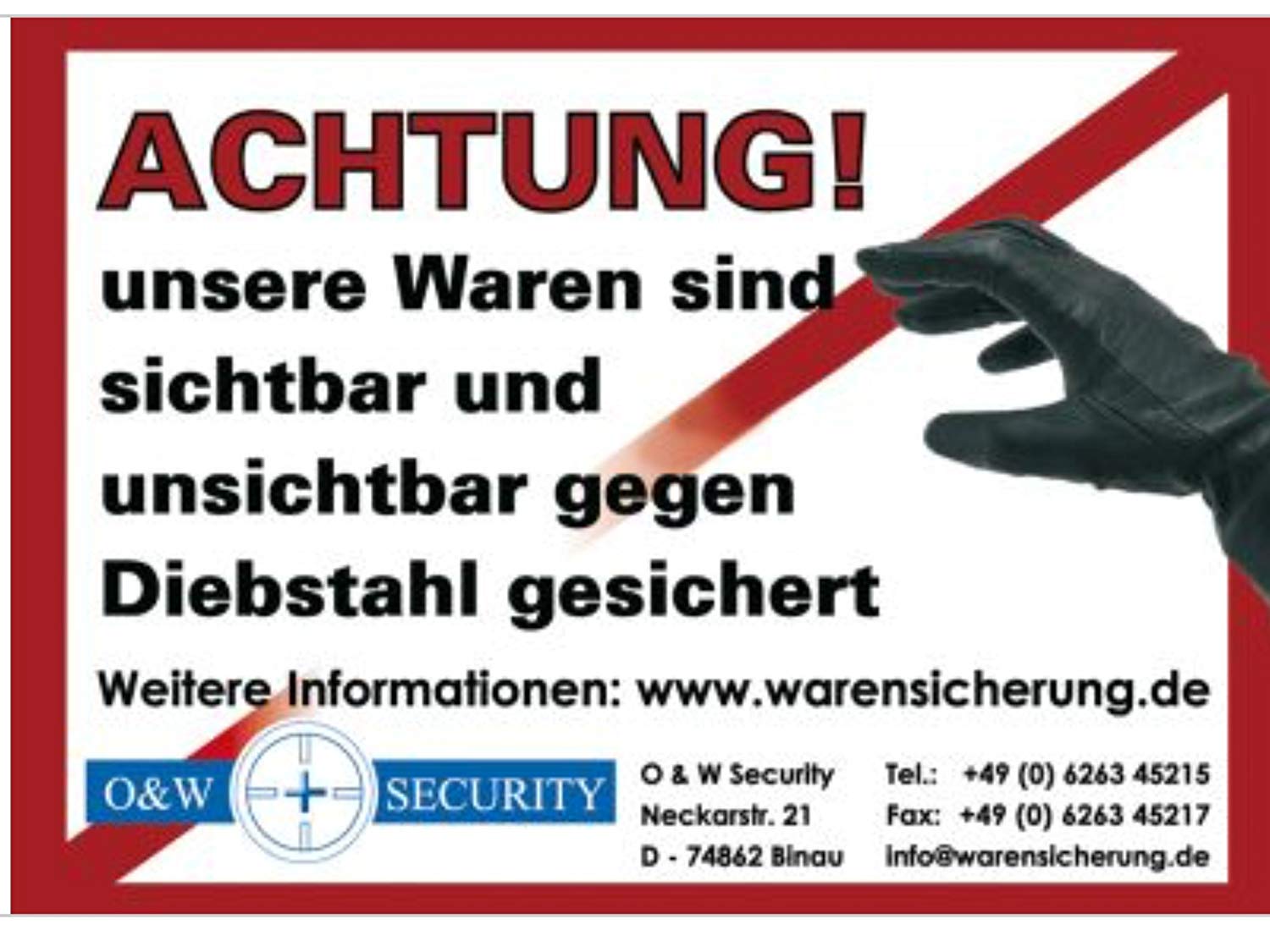 Warensicherungsaufkleber 4er Set